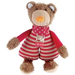 Sigikid Peluche Ours Rayé - Peluche Coton Naturel