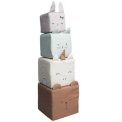 Cubes D'activité En Tissus Doux Animaux Fabelab® Coton Bio GOTS-Jouet Bio Scandinave